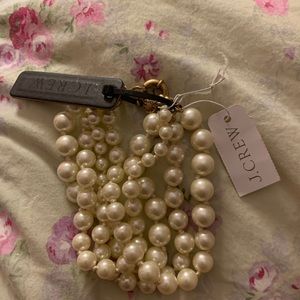 Jcrew multi strand faux pearl bracelet
